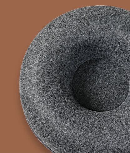 Lit Tunnel pour Chat en Feutre Forme Donut avec Fermeture Éclair Couchage et Cachette Empilable Lavable