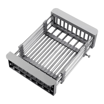 Panier Égouttoir Extensible pour Évier en Acier Inoxydable avec Panneaux Latéraux Réglables