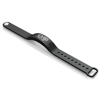 Bracelet Connecté Fitness en Silicone Étanche avec Affichage LED Notifications par Vibration pour Sport et Quotidien