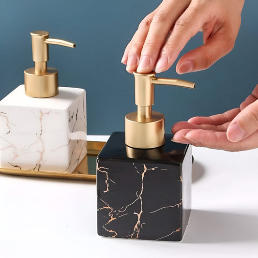 Lunara – Distributeur de Savon en Marbre Élégant et Pratique