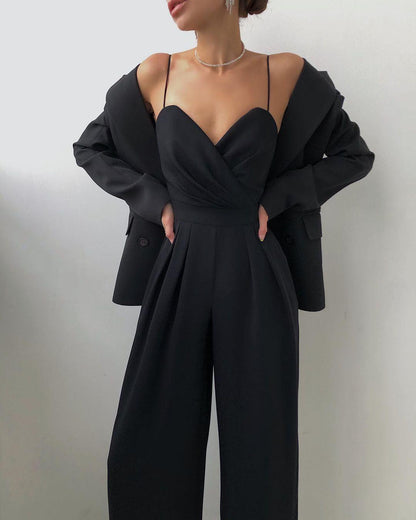 Combinaison Femme à Bretelles Spaghetti Taille Haute - Aurelles