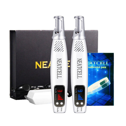 Dual Mode Blue and Red Picosecond Light Pen, Adjustable Intensity for Fading Spots, Freckles and Tattoo Ink