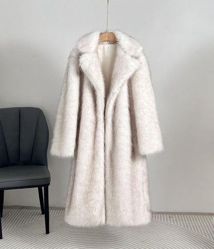 Manteau Long en Fausse Fourrure - Aurelles