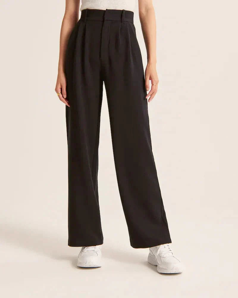 Pantalon taille haute à coupe ample pour femmes - Aurelles