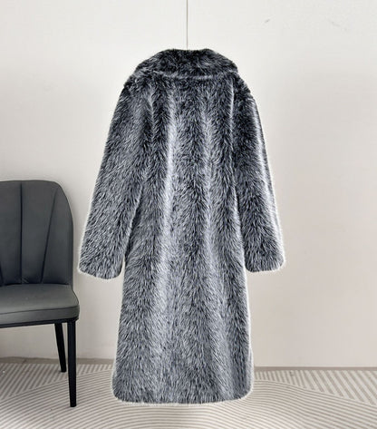 Manteau Long en Fausse Fourrure - Aurelles