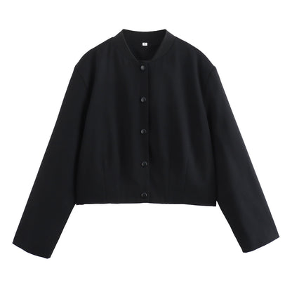 Veste Courte Style Baseball à Col Montant Pour Femmes - Aurelles