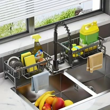Terra – Égouttoir et Rangement Évier Moderne en Acier Inoxydable