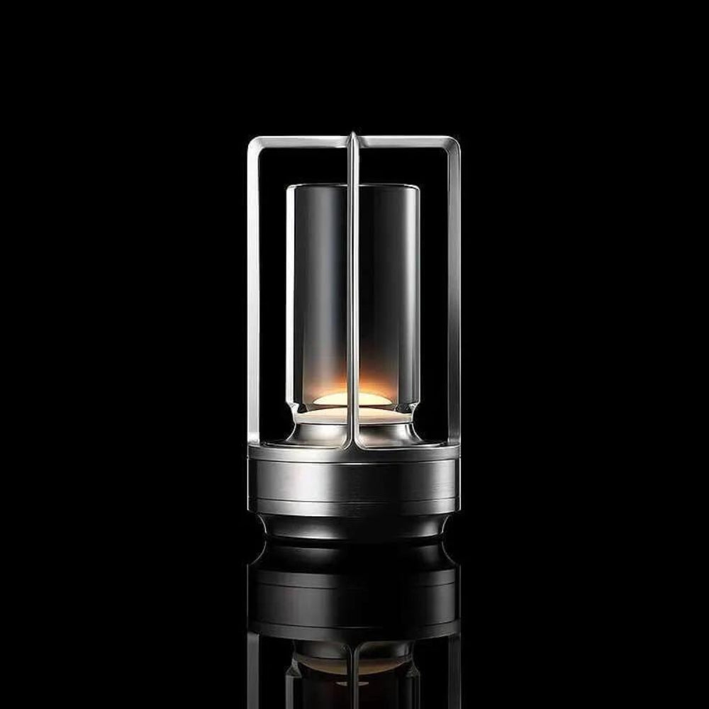 Lunara – Lanterne Cristal Nordique Rechargeable et Élégante