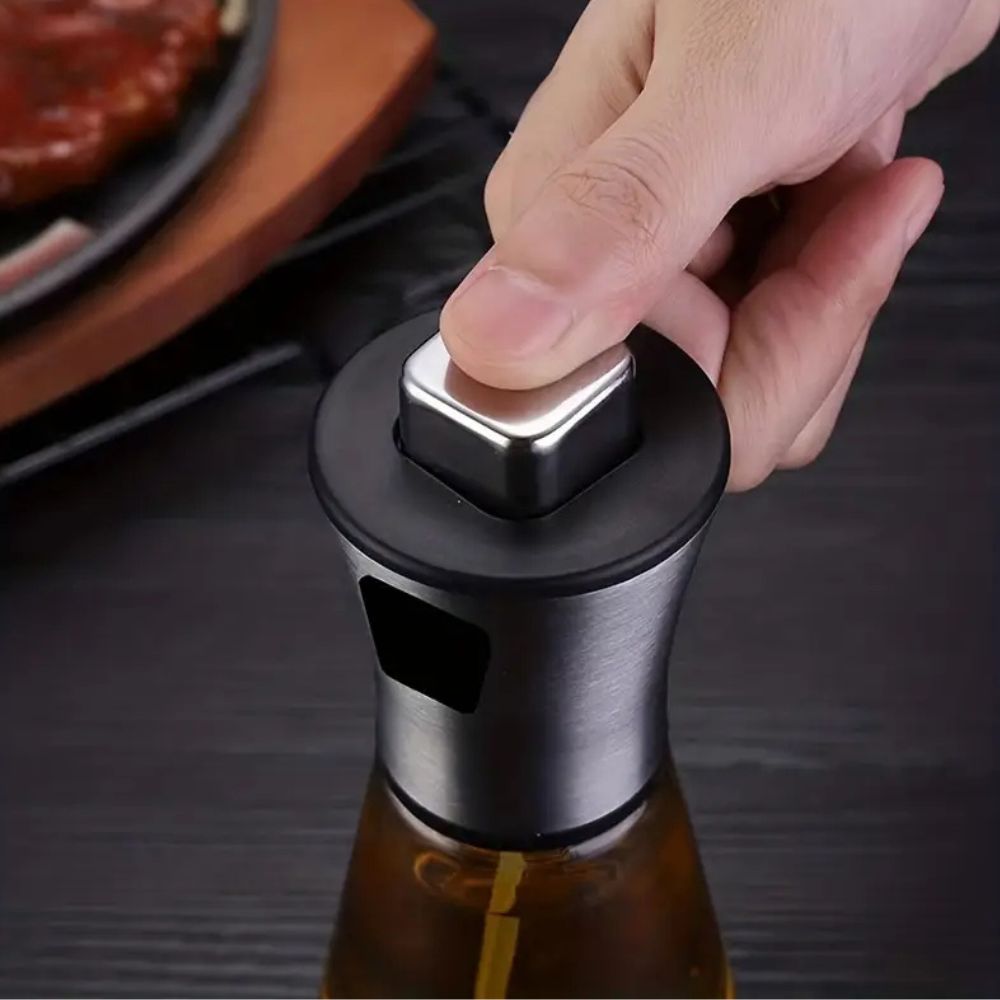 Orion – Flacon Vaporisateur d’Huile en Verre et Acier Inoxydable Précis et Élégant