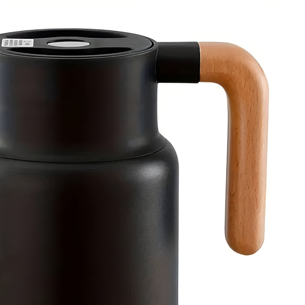 Terra – Carafe Thermique Élégante à Poignée en Bois