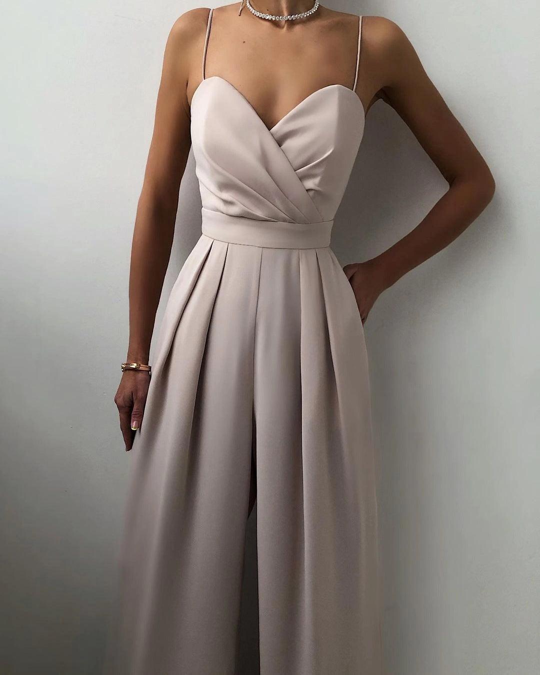 Combinaison Femme à Bretelles Spaghetti Taille Haute - Aurelles
