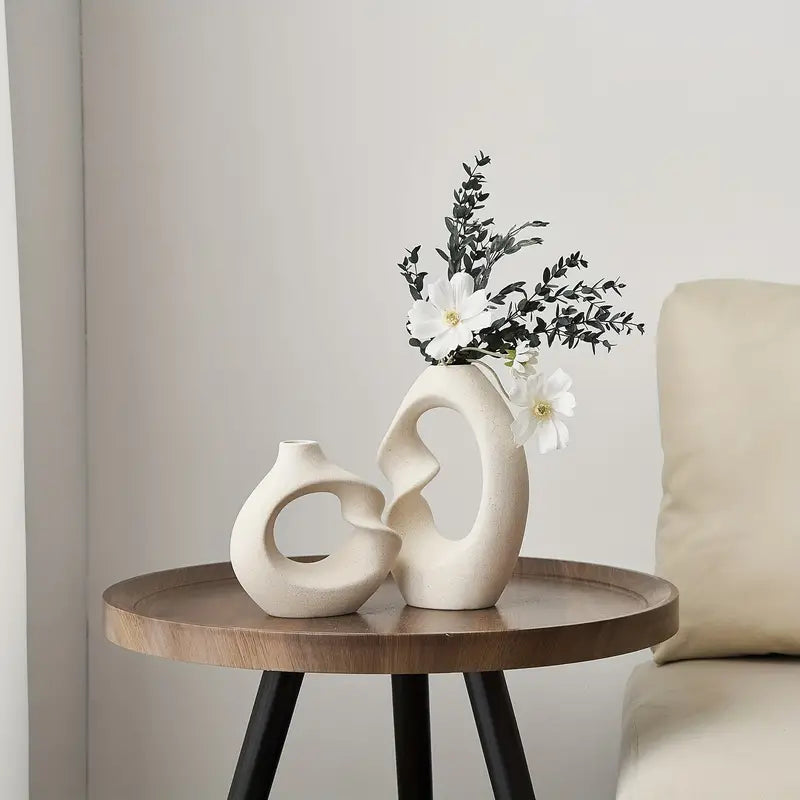 Velora – Ensemble de Vases Sculpturaux en Céramique