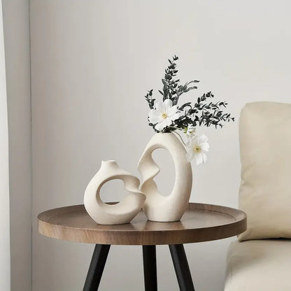 Velora – Ensemble de Vases Sculpturaux en Céramique