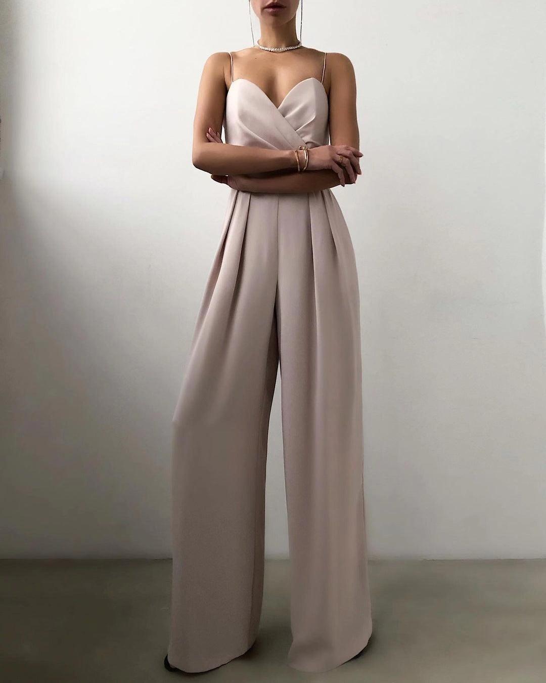 Combinaison Femme à Bretelles Spaghetti Taille Haute - Aurelles