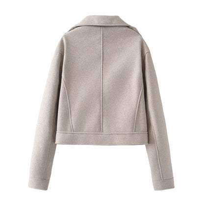 Veste Molletonnée Style Motard pour femmes - Aurelles