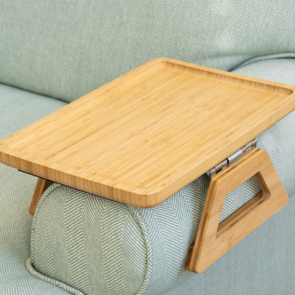 Terra – Table Plateau d’Accoudoir en Bambou Ajustable et Minimaliste