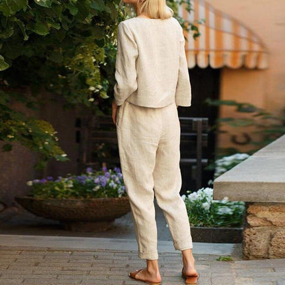 Pantalon et chemise en lin pour femmes - Aurelles