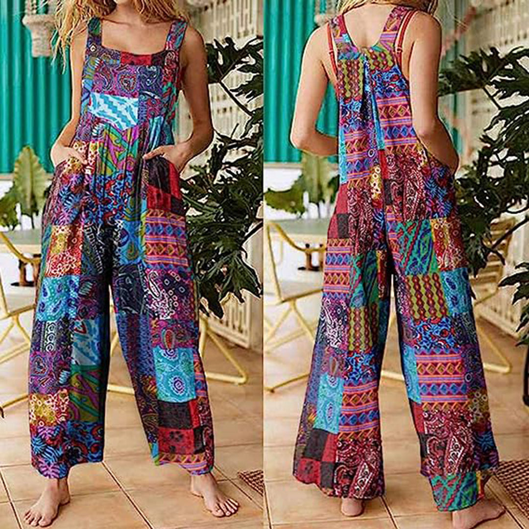 Combinaison Femme Bohème Détendue Avec Pantalon Large - Aurelles