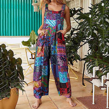 Combinaison Femme Bohème Détendue Avec Pantalon Large - Aurelles