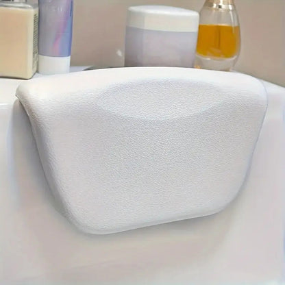 Coussin de Baignoire Ergonomique Galbé en Silicone Souple pour Soutien de la Nuque et Bain Relaxant