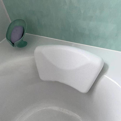 Coussin de Baignoire Ergonomique Galbé en Silicone Souple pour Soutien de la Nuque et Bain Relaxant