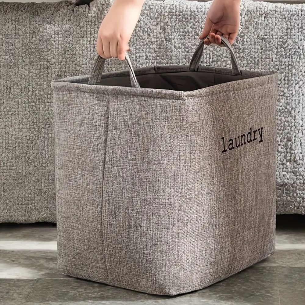 Velora – Panier à Linge Pliable et Décoratif Cube Douillet