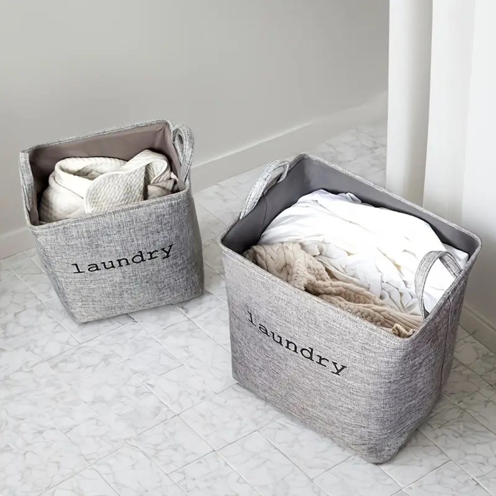 Velora – Panier à Linge Pliable et Décoratif Cube Douillet