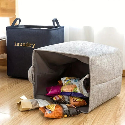 Velora – Panier à Linge Pliable et Décoratif Cube Douillet