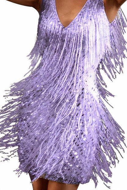 Robe à Franges Iridescentes pour Femmes - Aurelles