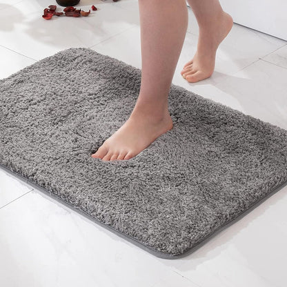 Tapis de Bain en Microfibre Ultra-Douce Antidérapant Absorbant pour Salle de Bain Lavable Machine
