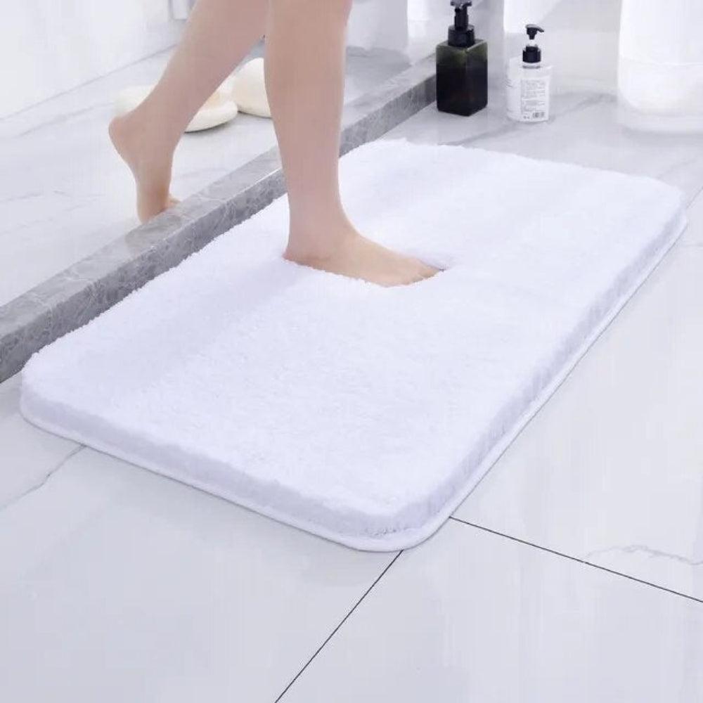 Tapis de Bain en Microfibre Ultra-Douce Antidérapant Absorbant pour Salle de Bain Lavable Machine