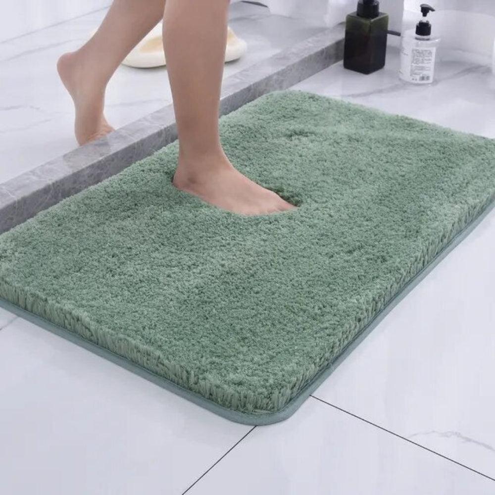 Tapis de Bain en Microfibre Ultra-Douce Antidérapant Absorbant pour Salle de Bain Lavable Machine