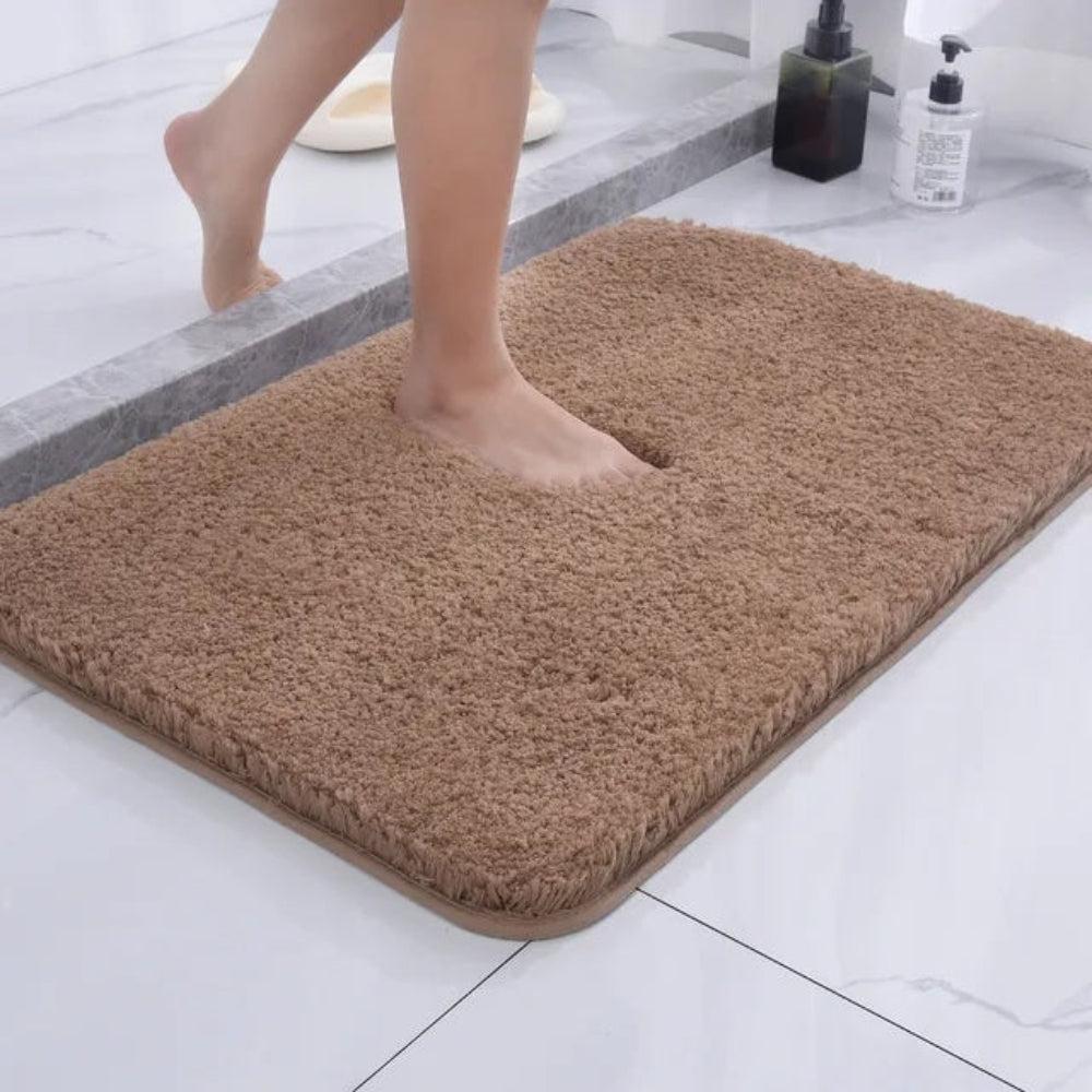 Tapis de Bain en Microfibre Ultra-Douce Antidérapant Absorbant pour Salle de Bain Lavable Machine