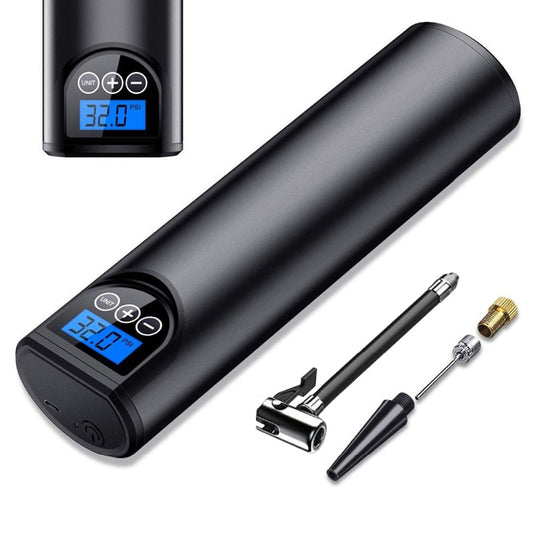 Compresseur d'Air Portatif Sans Fil Rechargeable USB avec Écran Numérique Arrêt Automatique pour Voiture Vélo et Ballons