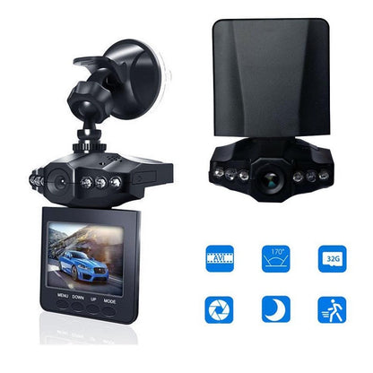 Caméra Embarquée Voiture Full HD 1080P avec Vision Nocturne Infrarouge Écran Orientable et Détection de Choc