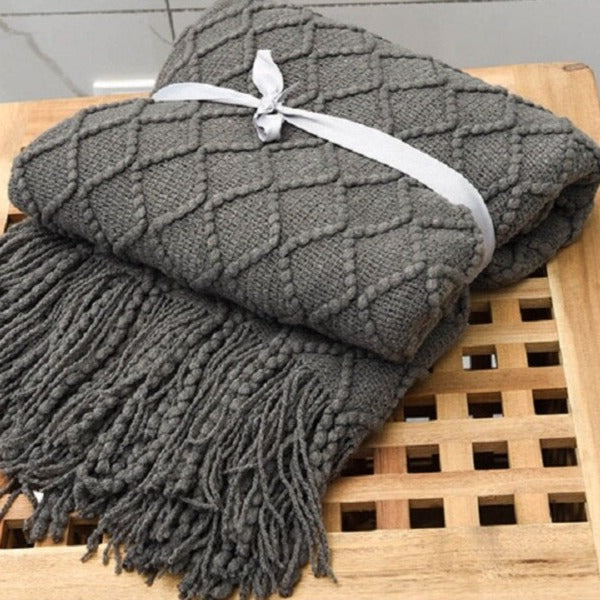 Velora – Plaid Tissé Artisanale Doux et Élégant