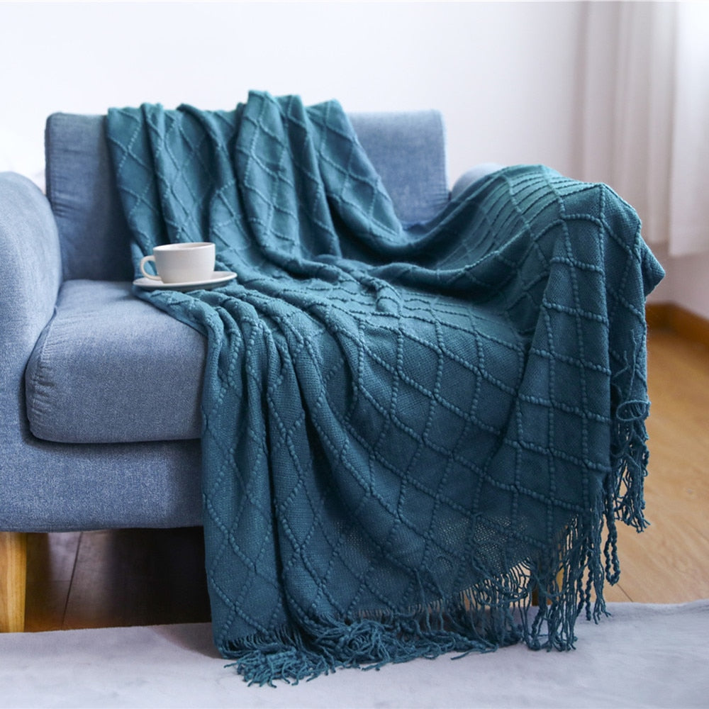 Velora – Plaid Tissé Artisanale Doux et Élégant