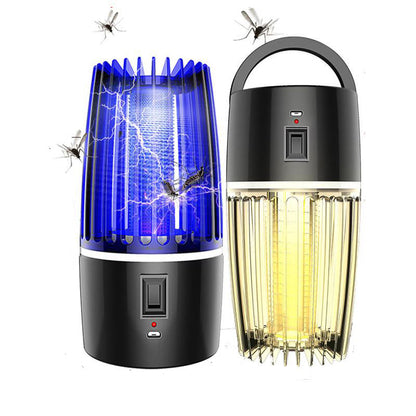 Lampe Anti-Moustiques Rechargeable USB avec LED UV Format Compact Silencieux pour Chambre Salon et Extérieur
