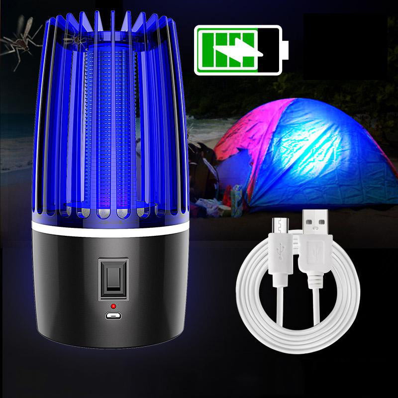 Lampe Anti-Moustiques Rechargeable USB avec LED UV Format Compact Silencieux pour Chambre Salon et Extérieur