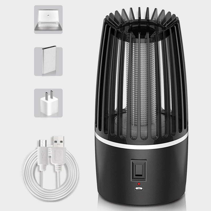 Lampe Anti-Moustiques Rechargeable USB avec LED UV Format Compact Silencieux pour Chambre Salon et Extérieur