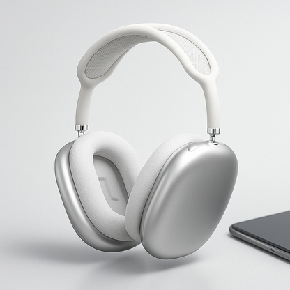 Casque Audio Bluetooth Over-Ear avec Réduction de Bruit Active Micro Intégré et Coques en Métal Brossé