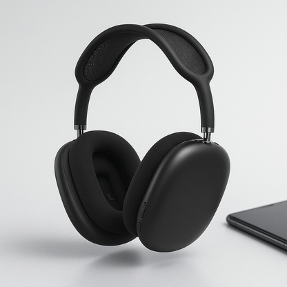 Casque Audio Bluetooth Over-Ear avec Réduction de Bruit Active Micro Intégré et Coques en Métal Brossé