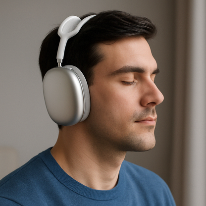 Casque Audio Bluetooth Over-Ear avec Réduction de Bruit Active Micro Intégré et Coques en Métal Brossé