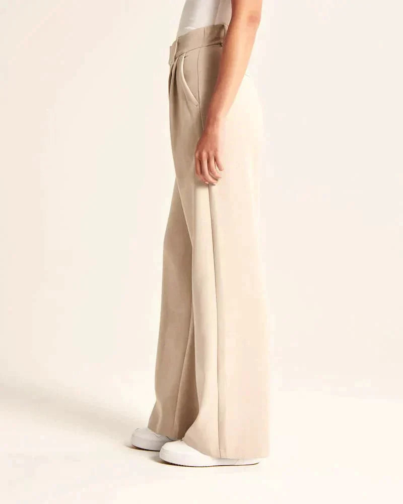 Pantalon taille haute à coupe ample pour femmes - Aurelles