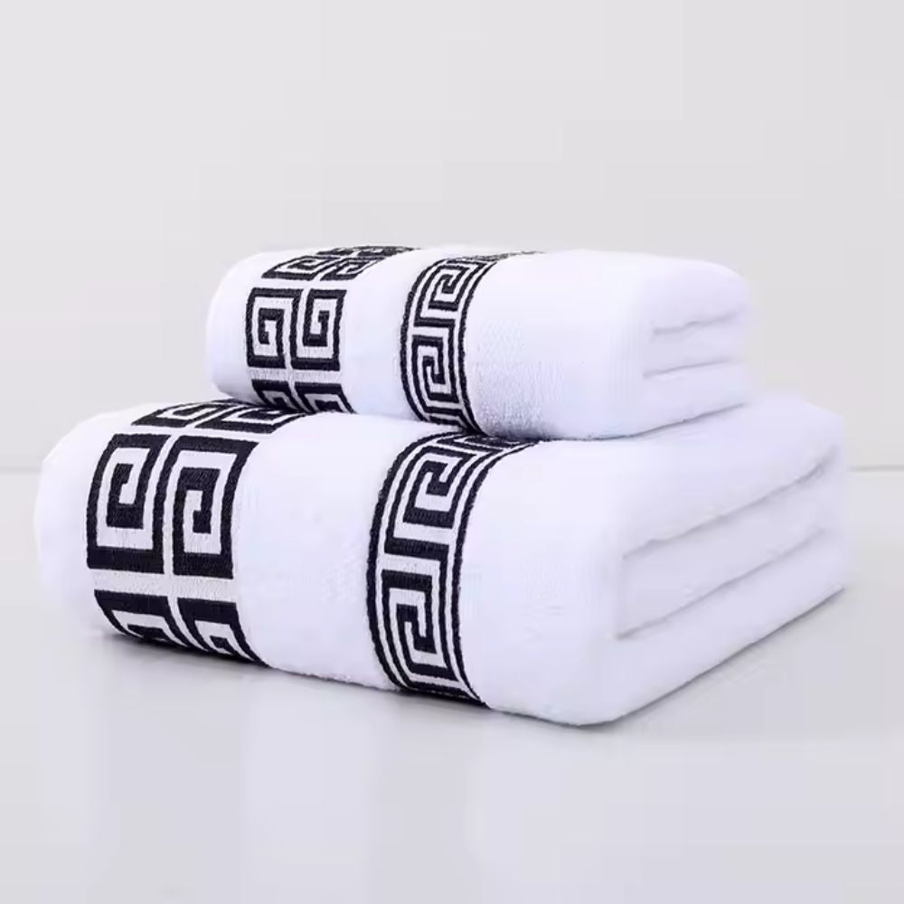 Athena – Set de Serviettes en Coton Doux et Luxueux 2pcs