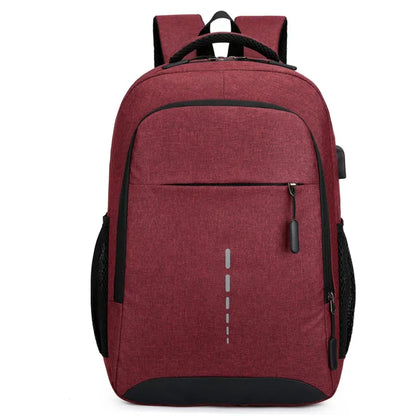 Sac à Dos Urbain Homme Léger Imperméable avec Port USB Compartiment Ordinateur Bande Réfléchissante et Poches Latérales