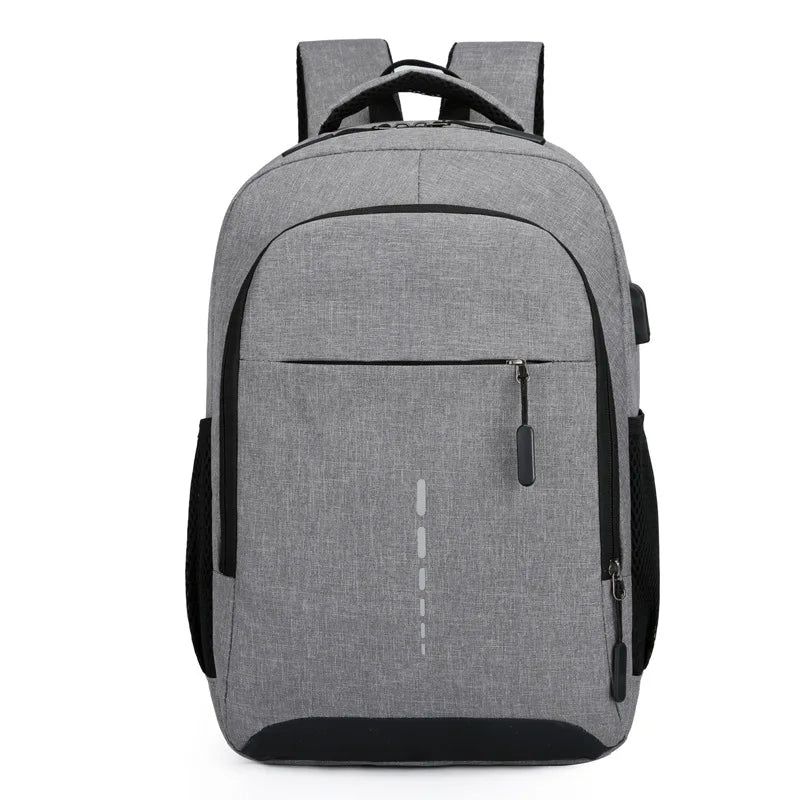 Sac à Dos Urbain Homme Léger Imperméable avec Port USB Compartiment Ordinateur Bande Réfléchissante et Poches Latérales