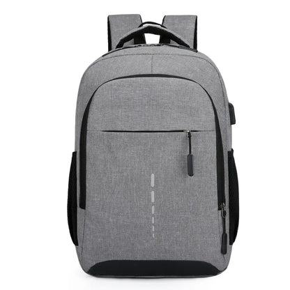 Sac à Dos Urbain Homme Léger Imperméable avec Port USB Compartiment Ordinateur Bande Réfléchissante et Poches Latérales