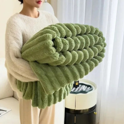 Velora – Plaid Doux à Rayures Luxueux et Confortable
