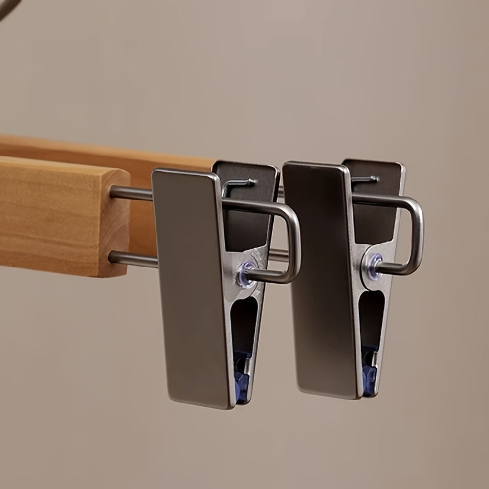 Velora – Cintres à Pantalons en Bois Premium avec Pinces Élégants